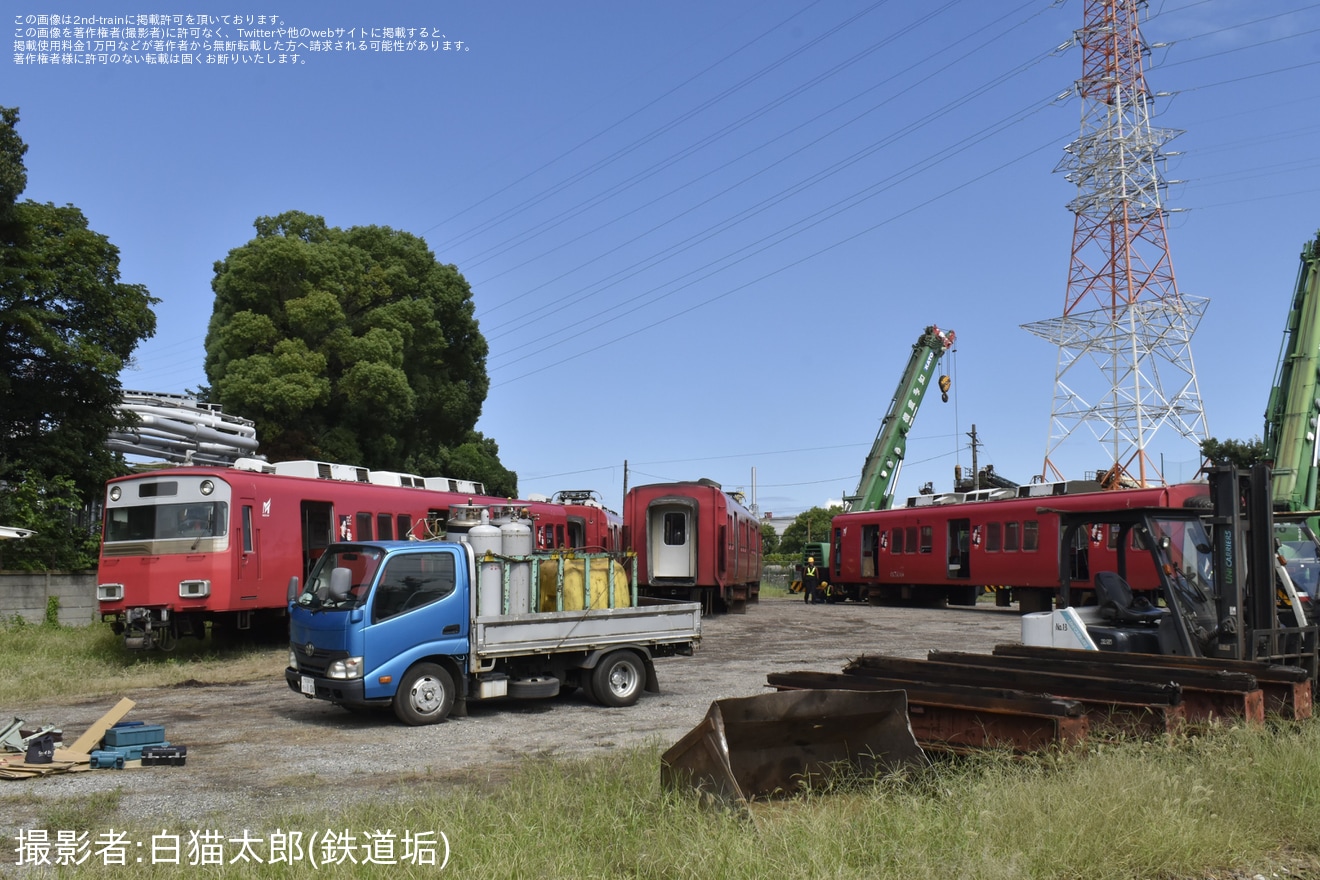 【名鉄】6500系6509Fが大江から東名古屋港へ廃車回送の拡大写真