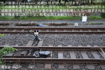 【JR東】長浦駅姉ケ崎方の仮設折り返し設備で分岐器と架線が設置