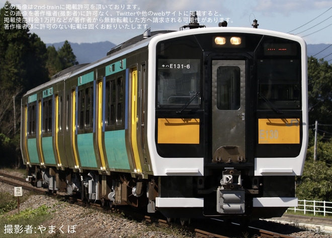 【JR東】キハE131-6+キハE132-6郡山総合車両ベース出場回送（1枚目）