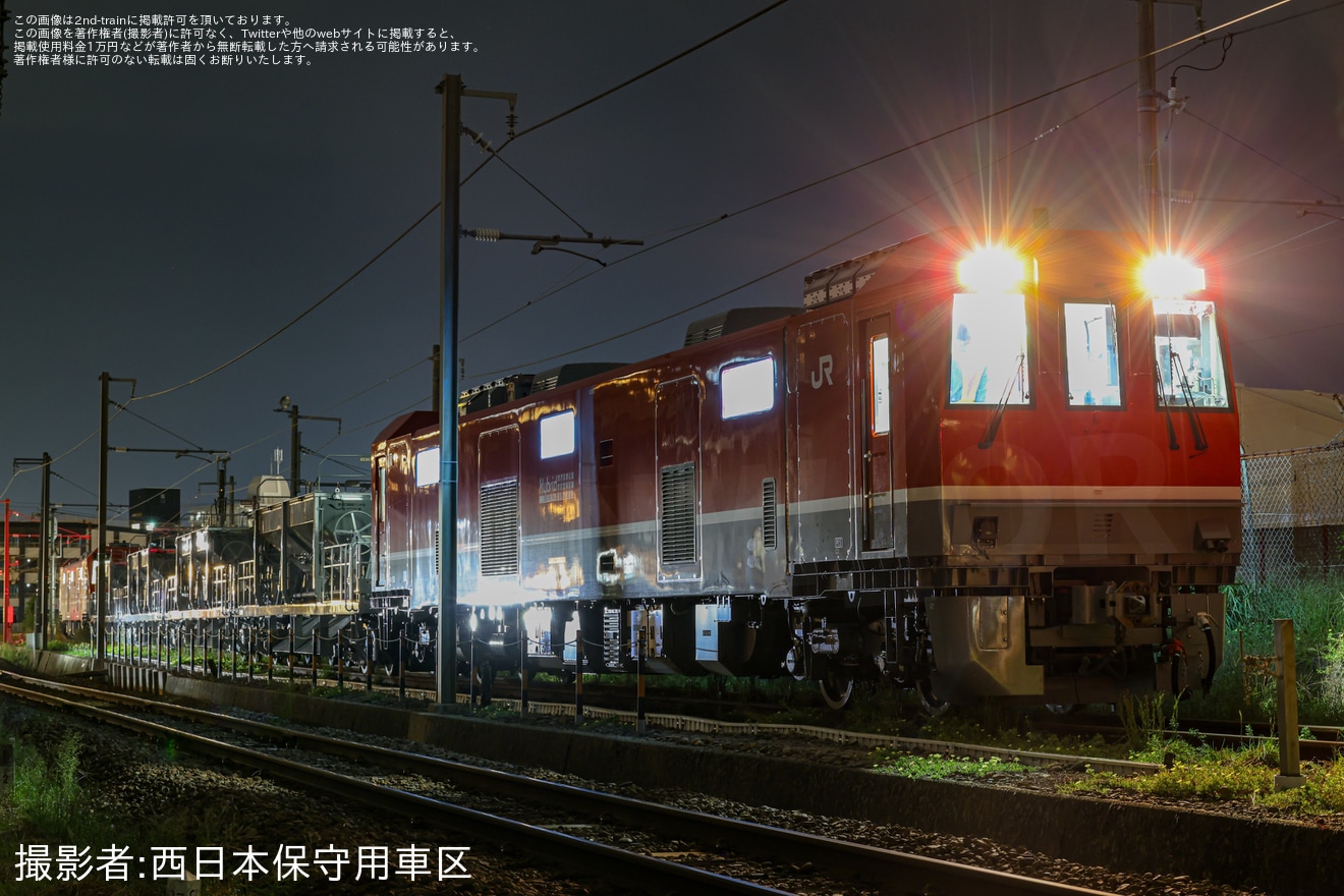 【JR西】DEC743形がキサヤ143形4両を挟み公式試運転の拡大写真