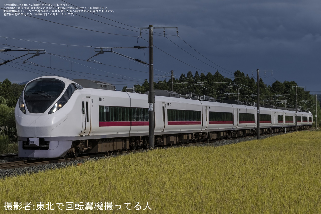 【JR東】E657系K4編成が盛岡地区ハンドル訓練へ送り込み回送の拡大写真