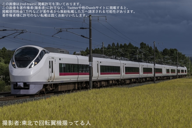 【JR東】E657系K4編成が盛岡地区ハンドル訓練へ送り込み回送（1枚目）