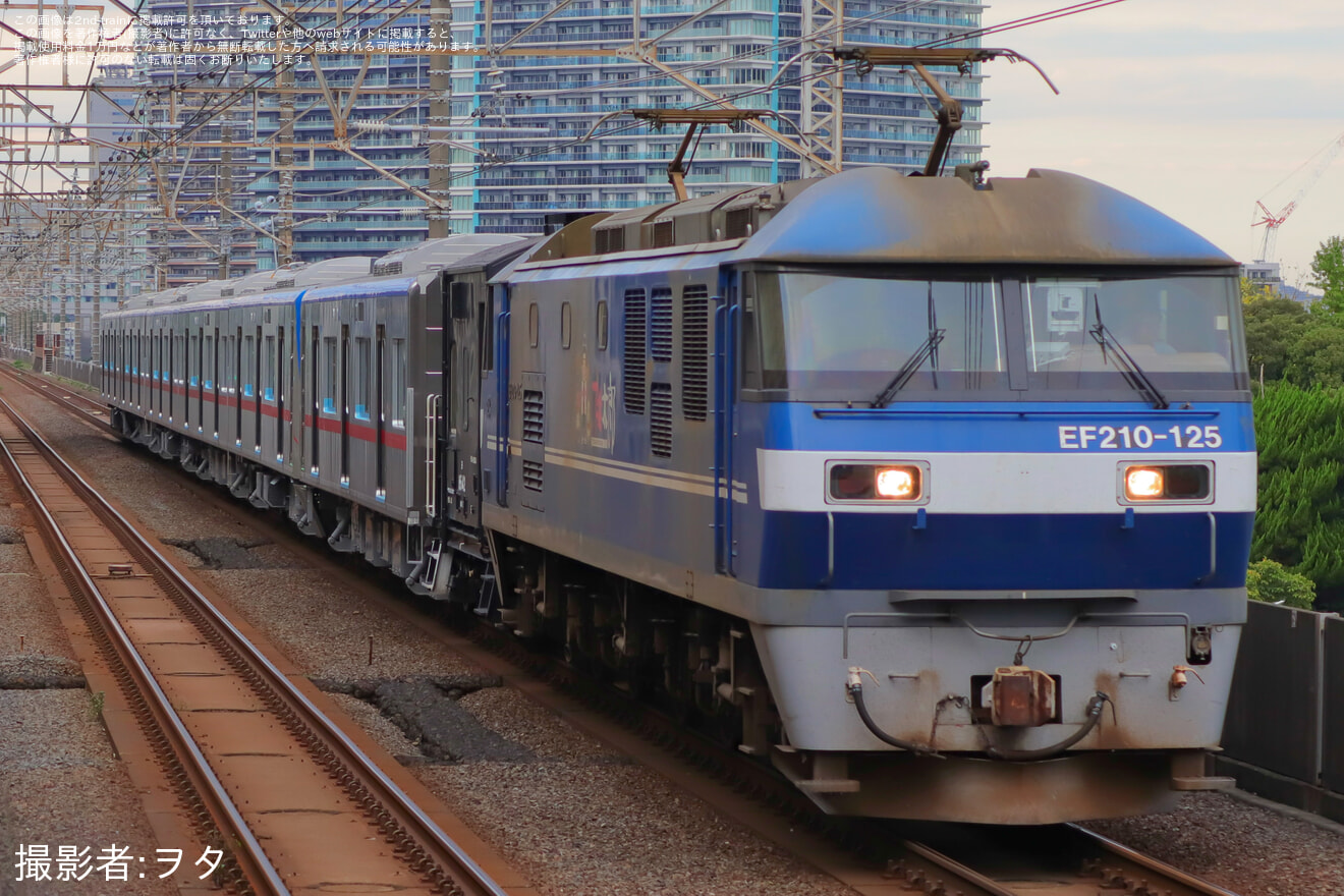 【京成】3200形3237-3238+3236編成が日本車輌製造を出場し甲種輸送の拡大写真