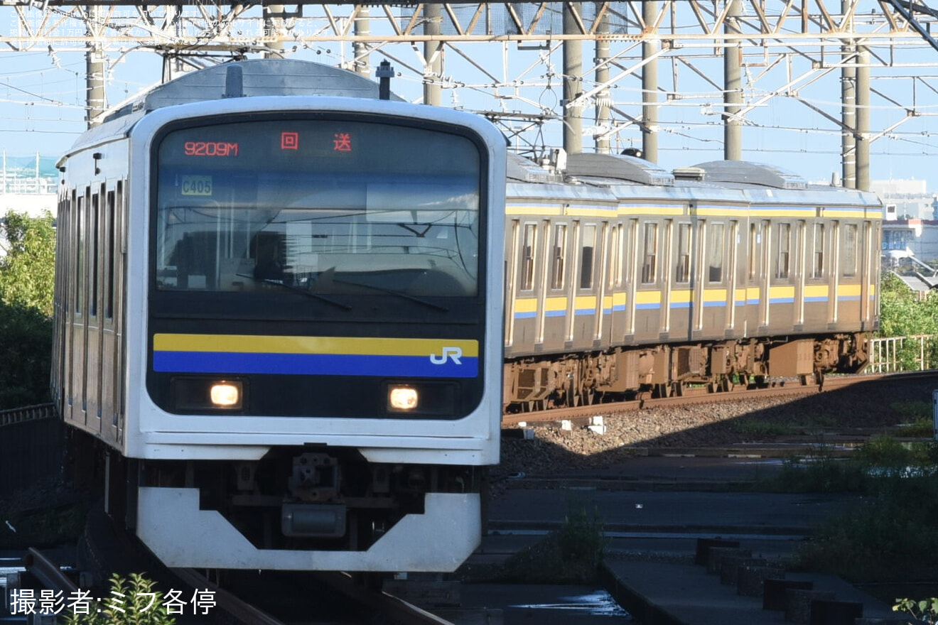 【JR東】209系C405編成・C429編成が京葉線東京経由で方転回送(20261001)の拡大写真
