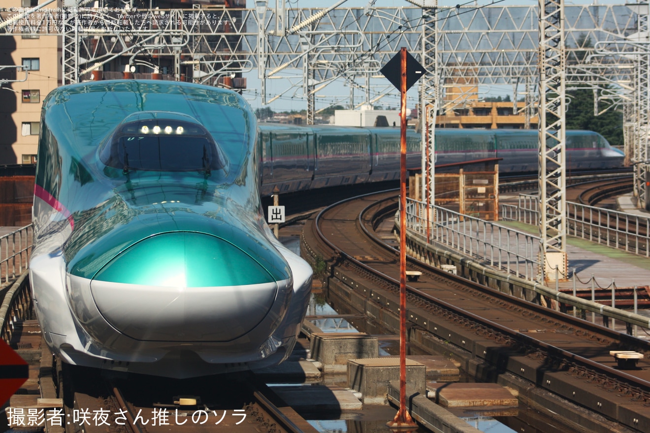 【JR東】E5系U7編成が全般検査を終え出場試運転の拡大写真