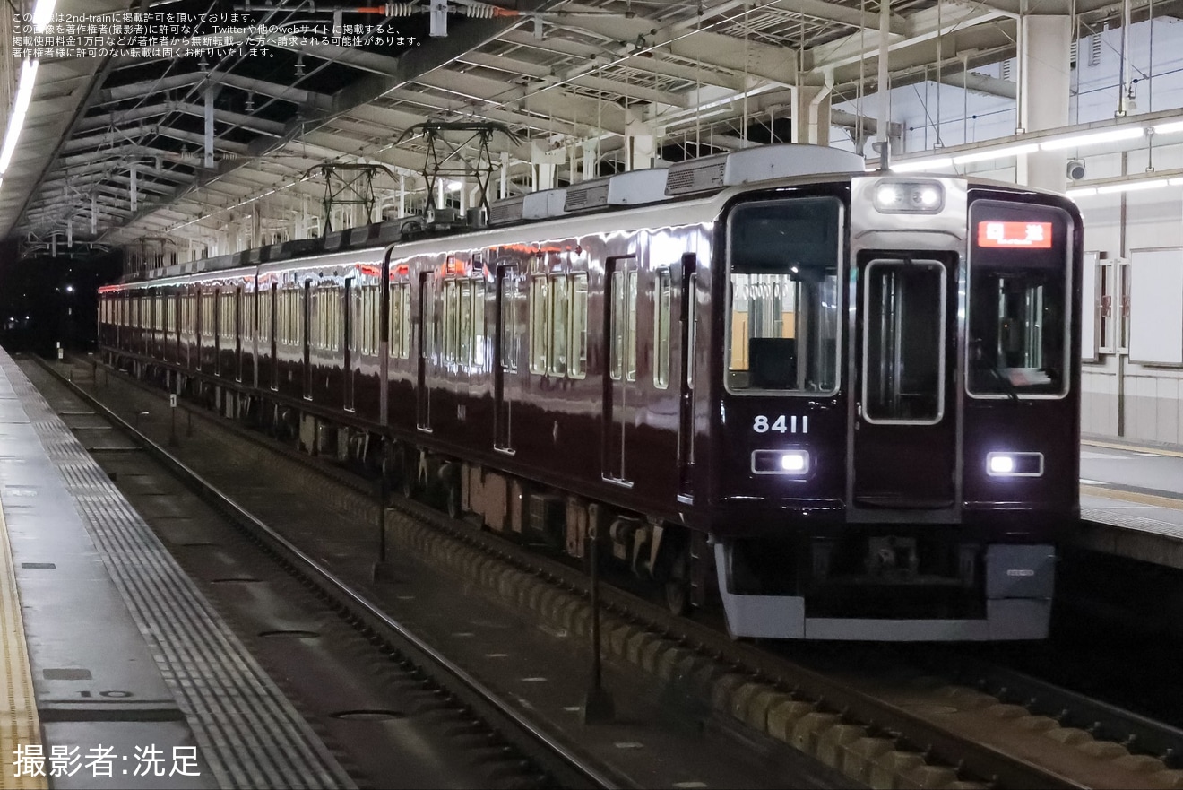 【阪急】8300系8311Fが桂車庫へ疎開回送の拡大写真