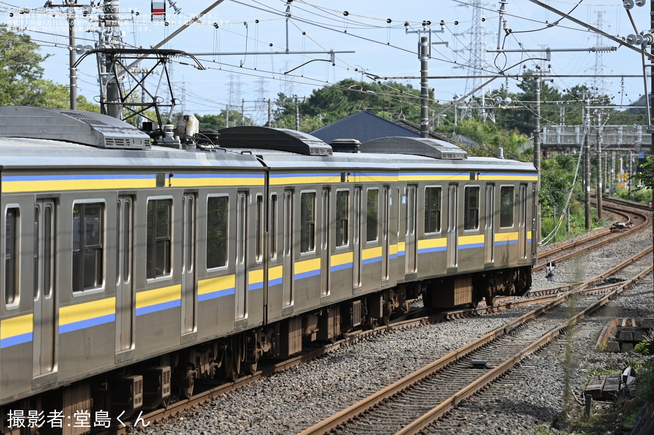 【JR東】209系が長浦駅の仮設渡り線へ初入線の拡大写真