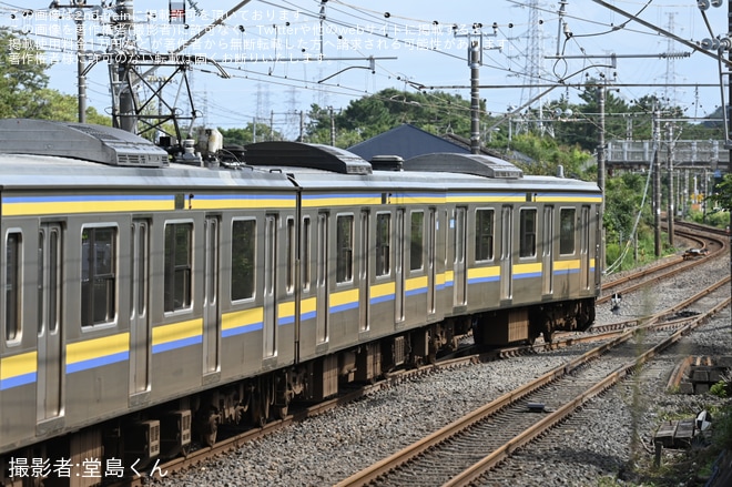 【JR東】209系が長浦駅の仮設渡り線へ初入線を不明で撮影した写真