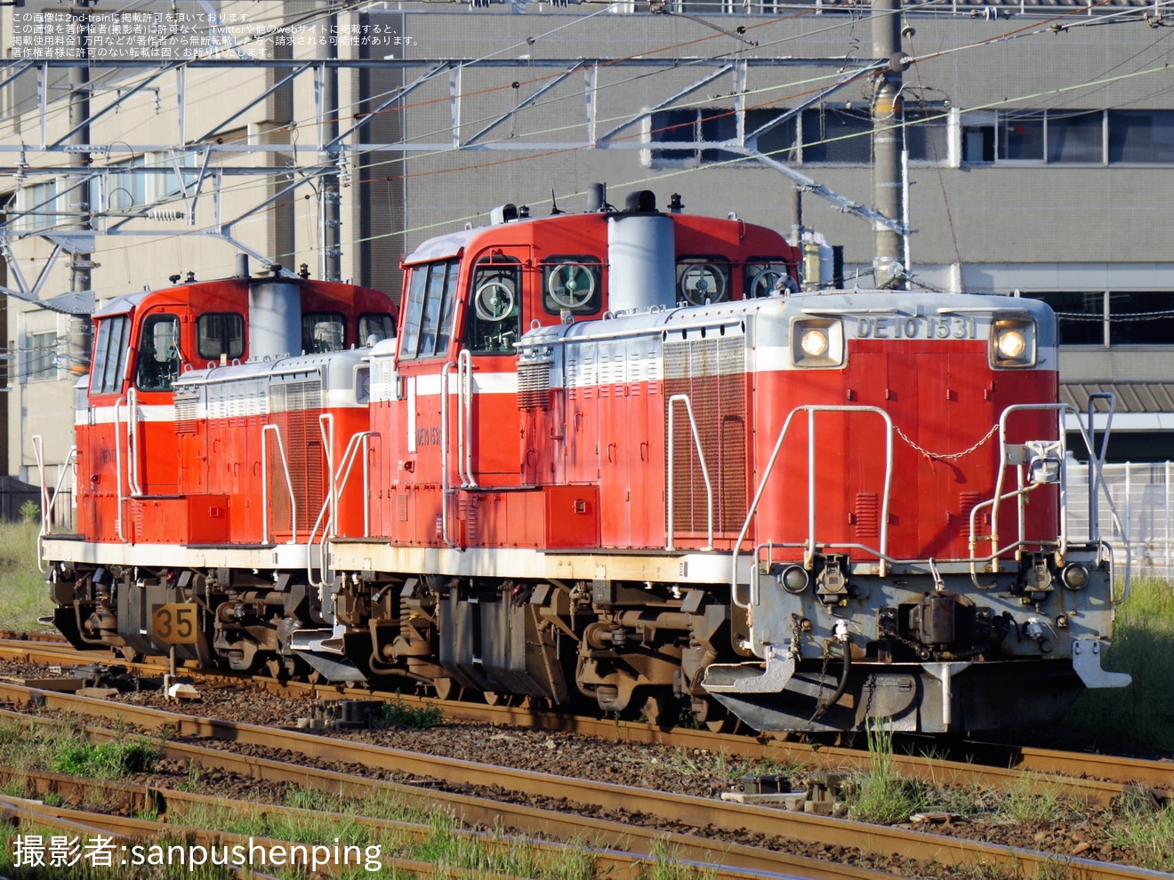 【JR西】DE10-1531+DE10-1514が後藤総合車両所本所へ入場の拡大写真
