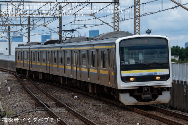【JR東】209系C447編成が台風25号による不通区間を避け京葉線経由で方転回送を不明で撮影した写真