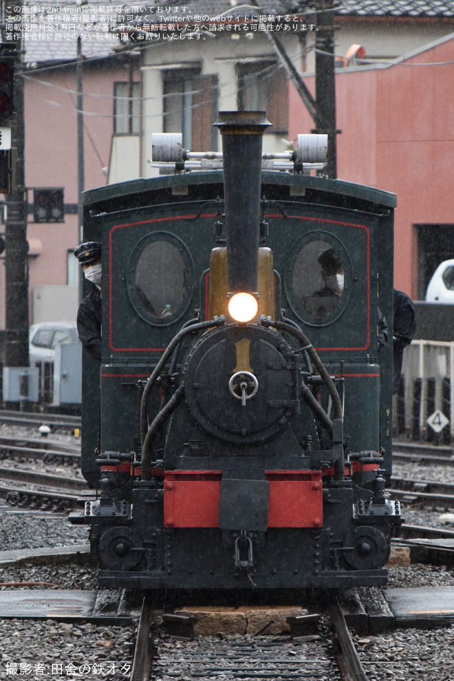 【伊予鉄】秋祭り開催に伴い坊っちゃん列車D1編成が古町へ疎開回送 - 古町駅にて撮影