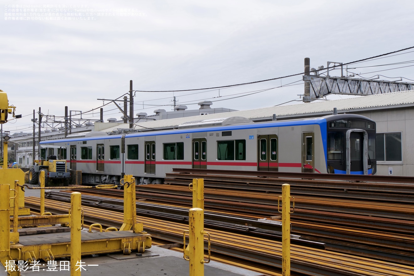 【京成】3200形3237・3238が宗吾車両基地へ搬入の拡大写真