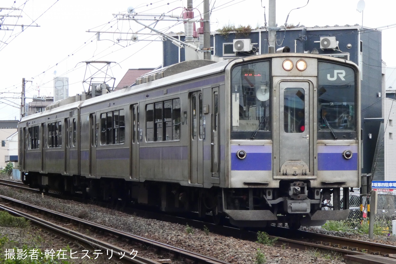 【JR東】701系1031編成が郡山総合車両ベースへ入場の拡大写真