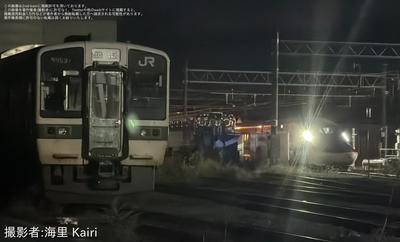 【JR東】719系5000番台Y12編成が廃車のため新庄へ回送済の拡大写真