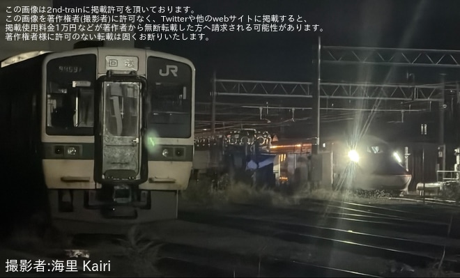 【JR東】719系5000番台Y12編成が廃車のため新庄へ回送（3枚目）