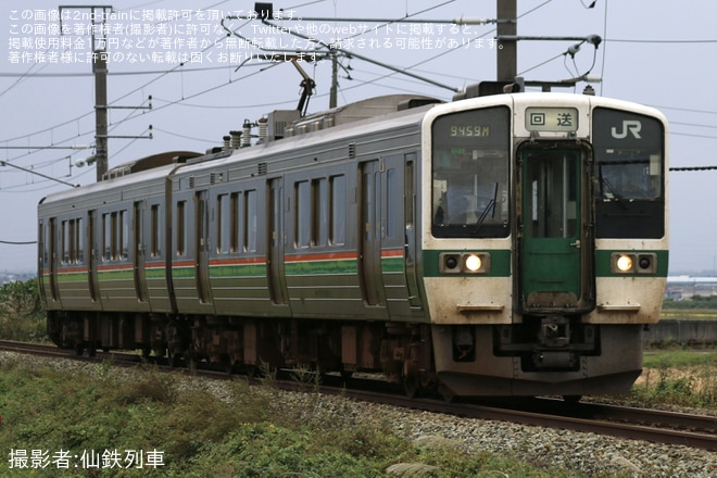 【JR東】719系5000番台Y12編成が廃車のため新庄へ回送（1枚目）