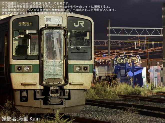 【JR東】719系5000番台Y12編成が廃車のため新庄へ回送（2枚目）