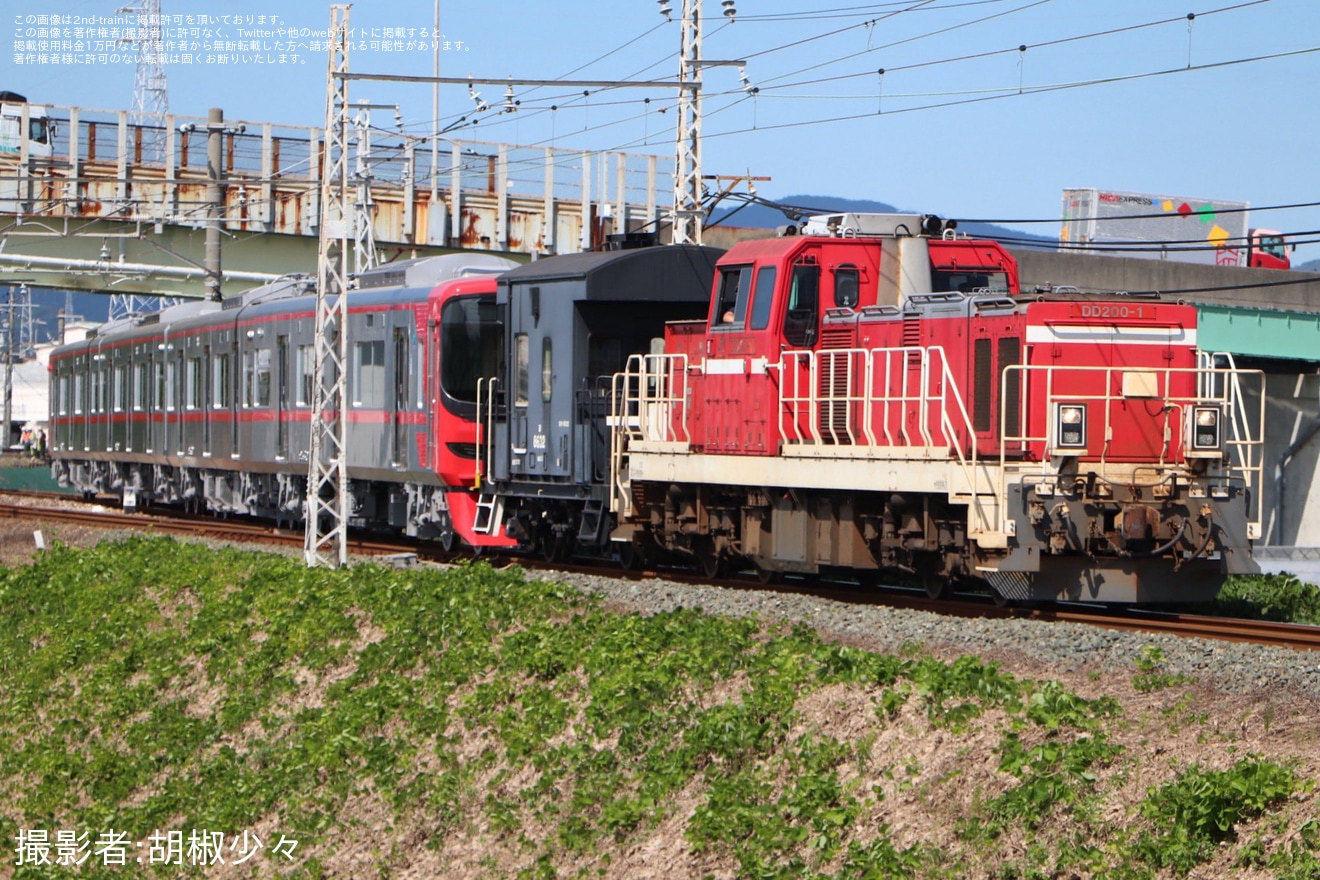 【名鉄】9500系9530Fが日本車輌を出場し甲種輸送の拡大写真
