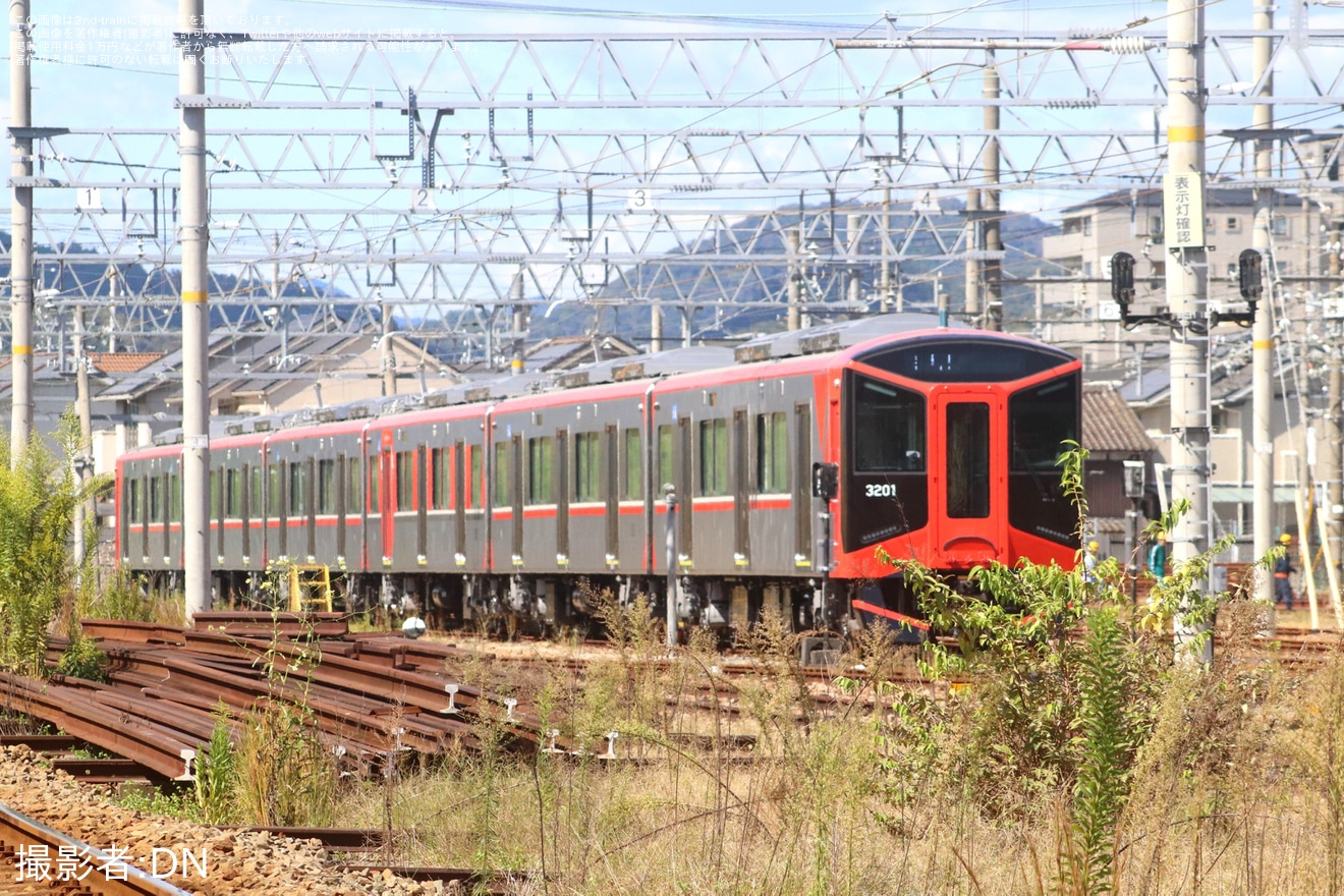 【阪神】新型3000系3201Fが山陽電鉄線へ初入線し飾磨車庫への拡大写真
