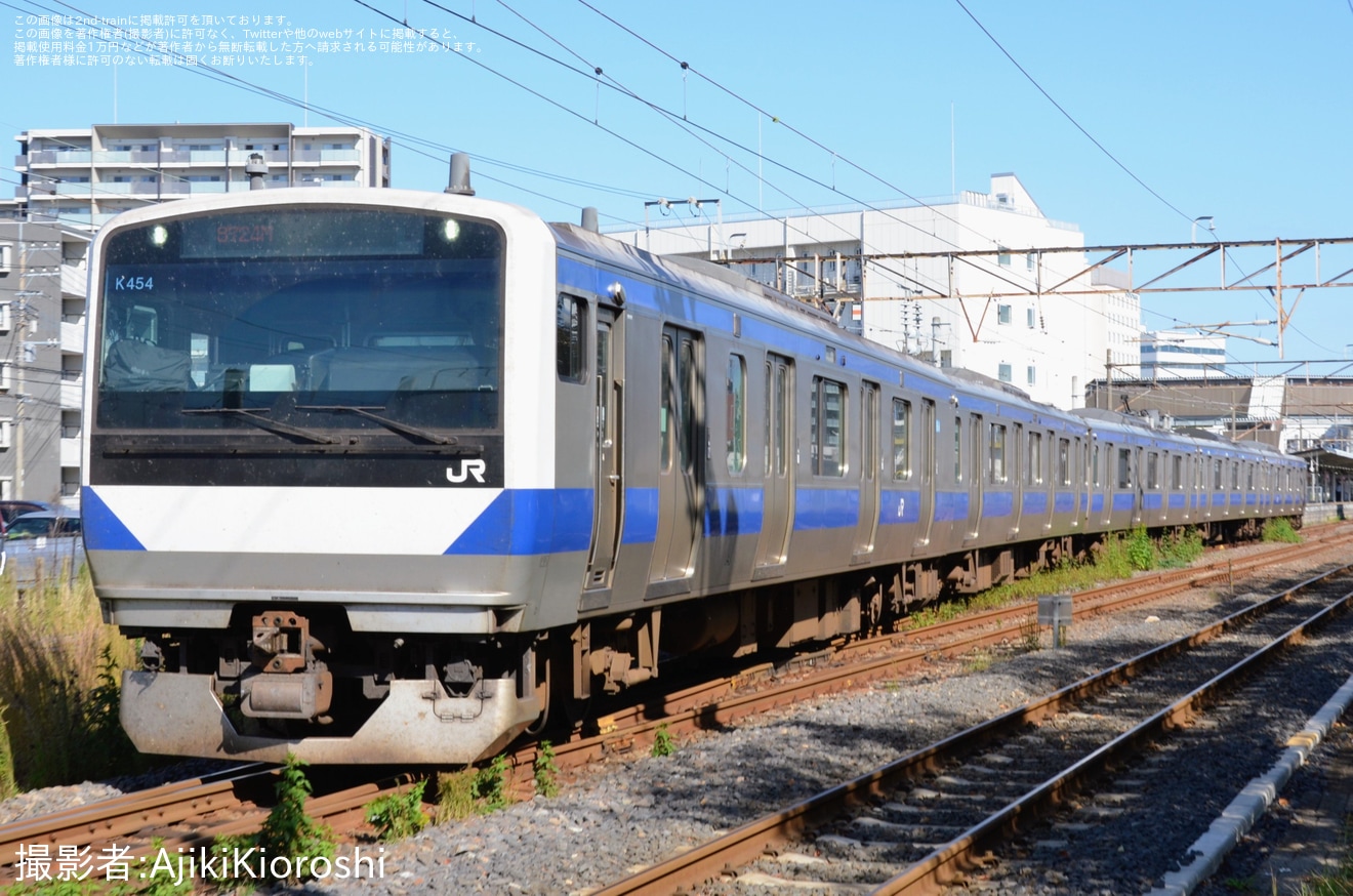 【JR東】E531系カツK454編成郡山総合車両センター入場回送の拡大写真