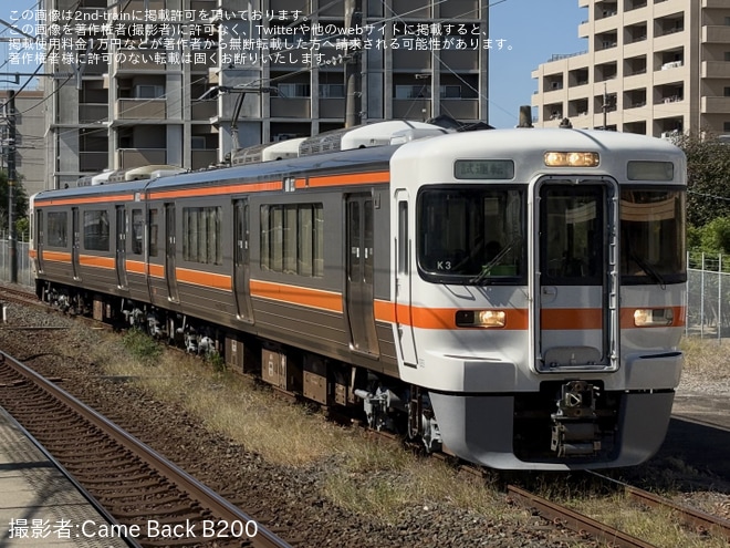 【JR海】313系300番台K3編成が名古屋工場出場試運転（1枚目）