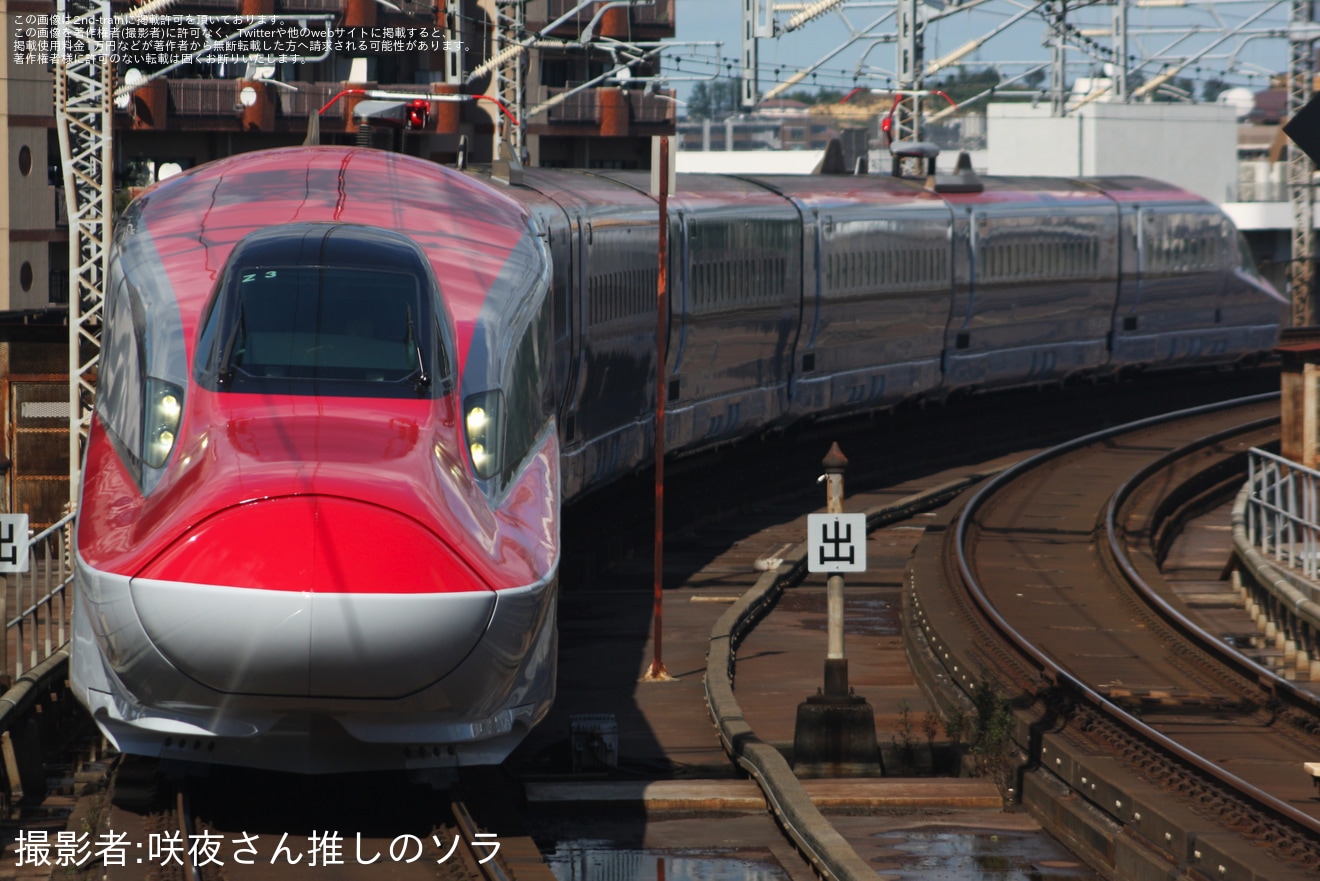 【JR東】E6系Z3編成が全般検査を終えて出場試運転の拡大写真