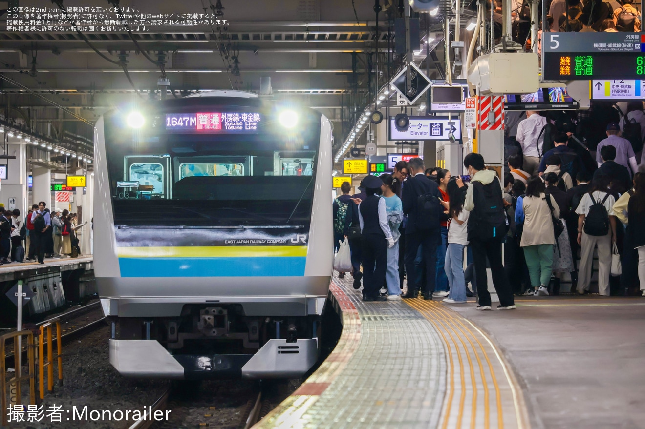 【JR東】E233系0番台マリC3編成が房総地区で営業運転開始の拡大写真
