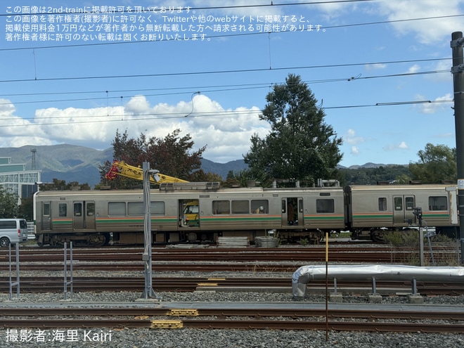 【JR東】719系5000番台Y12編成の解体に向けた準備が進む（1枚目）