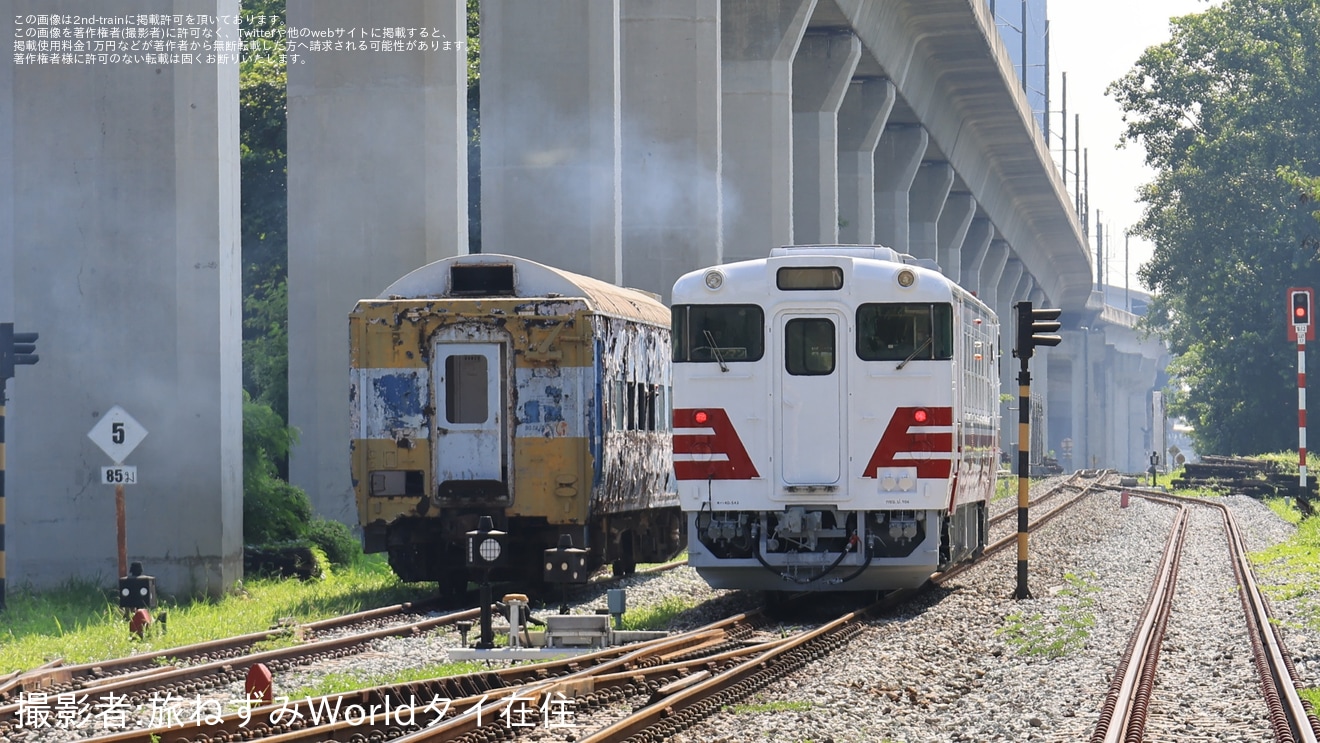 【SRT】キハ40-543がタイ国鉄色となり試運転を実施の拡大写真