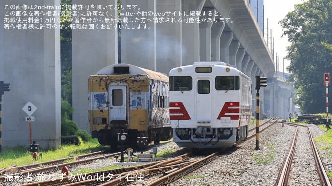 【SRT】キハ40-543がタイ国鉄色となり試運転を実施（4枚目）