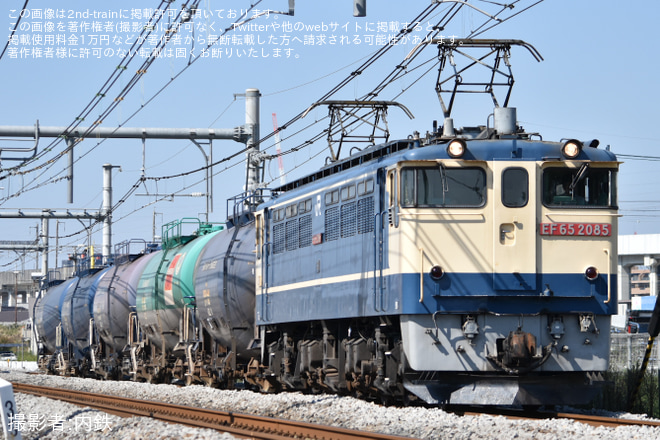 【JR貨】8764レをEF65-2085が代走(2026年10月9日)（1枚目）