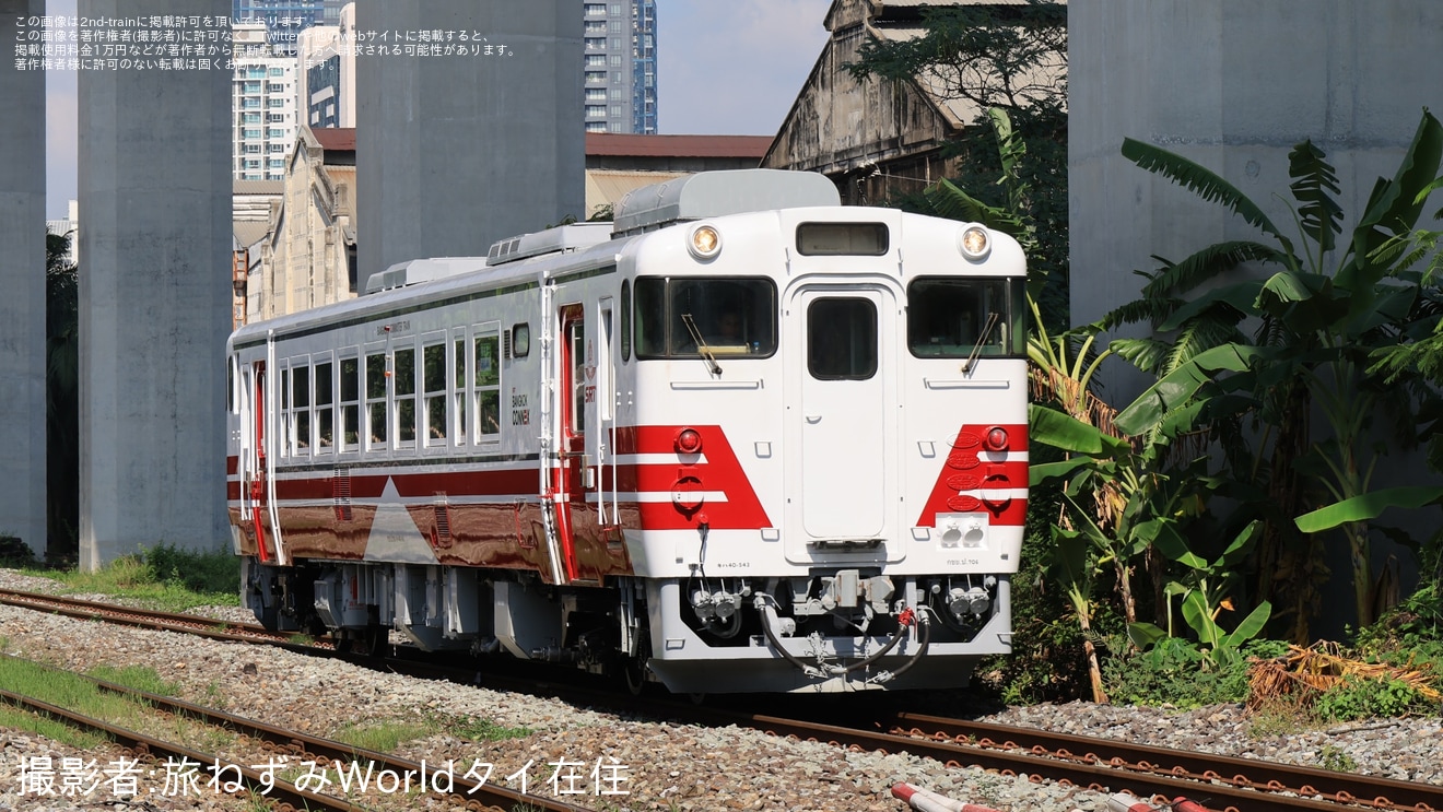 【SRT】キハ40-543がタイ国鉄色となり試運転を実施の拡大写真