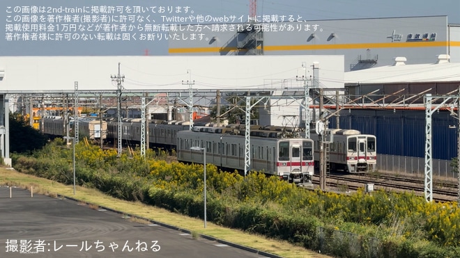 【東武】30000系31604F+31404Fが北館林で入換・部品撤去（3枚目）
