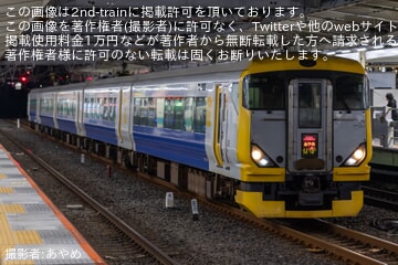 【JR東】E257系マリNB-19編成を使用した臨時特急「あやめ88号」が運転