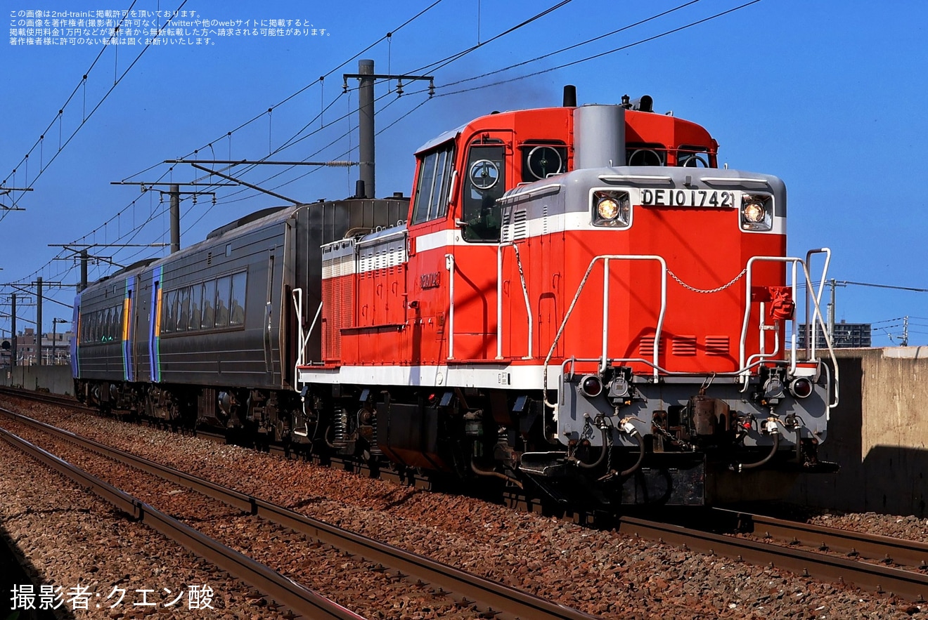 【JR北】キハ261系SE-101編成が車輪削正を終え返却試運転の拡大写真
