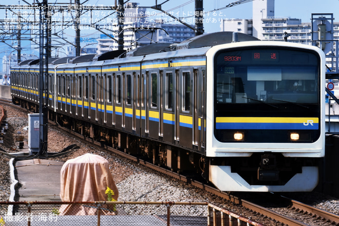 【JR東】209系C407編成・C438編成が内房線不通に伴い方転回送 - 舞浜駅にて撮影