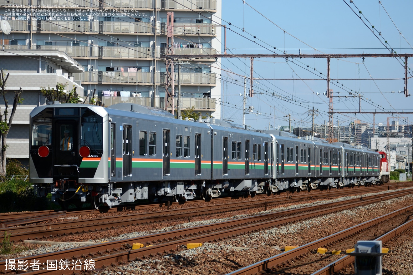 【JR東】E723系5000番台B-3・B-4・B-5編成が川崎車両を出場し甲種輸送の拡大写真