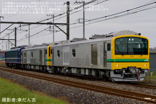 【JR東】GV-E197系TS08編成とスハフ12 162が大宮総合車両ベースへ回送 - 行田～吹上間にて撮影