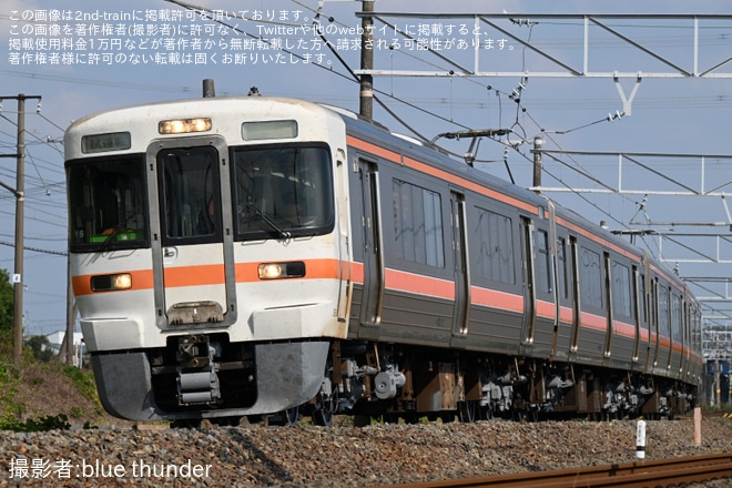 【JR海】313系0番台Y6編成 名古屋工場出場試運転（2枚目）
