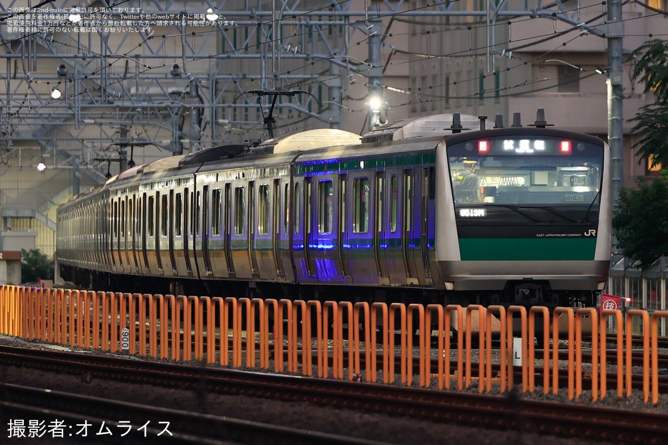 【JR東】E233系ハエ113編成 TASC動作確認試運転の拡大写真