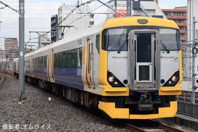【JR東】E257系マリNB-01編成 大宮総合車両ベース出場回送 - 浦和駅にて撮影