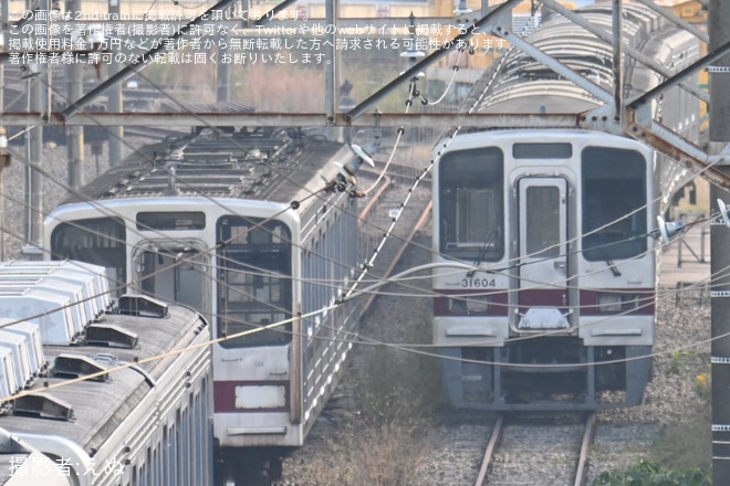 【東武】30000系31604F+31404Fの解体作業が本格化（4枚目）