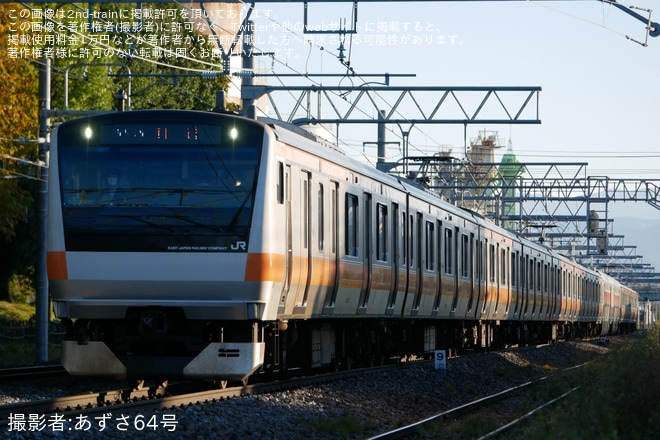 【JR東】E233系T27編成が長野総合車両ベースへ入場回送（1枚目）