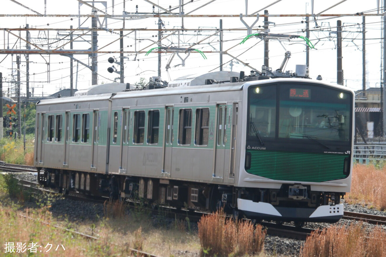 【JR東】EV-E301系V4編成 大宮総合車両ベース出場回送の拡大写真