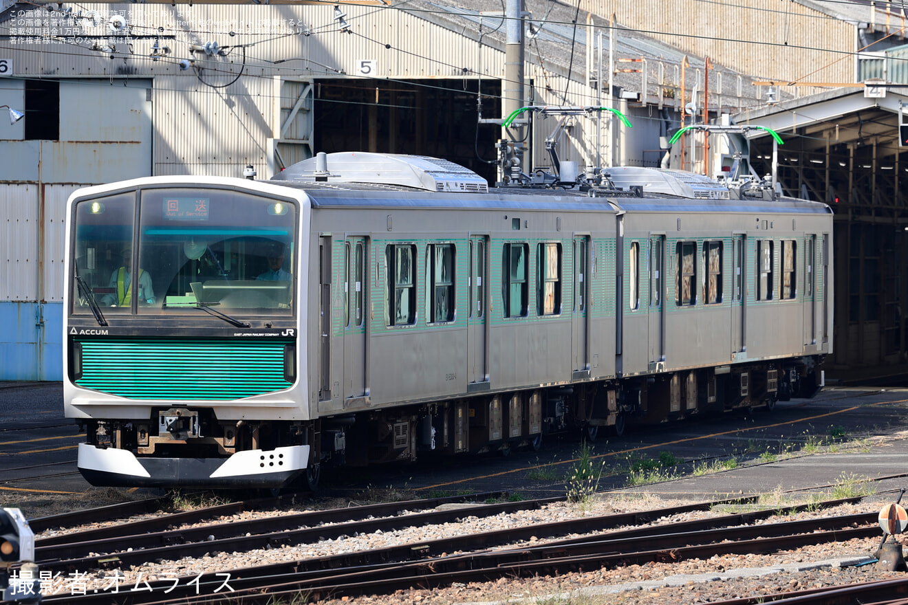 【JR東】EV-E301系V4編成 大宮総合車両ベース出場回送の拡大写真
