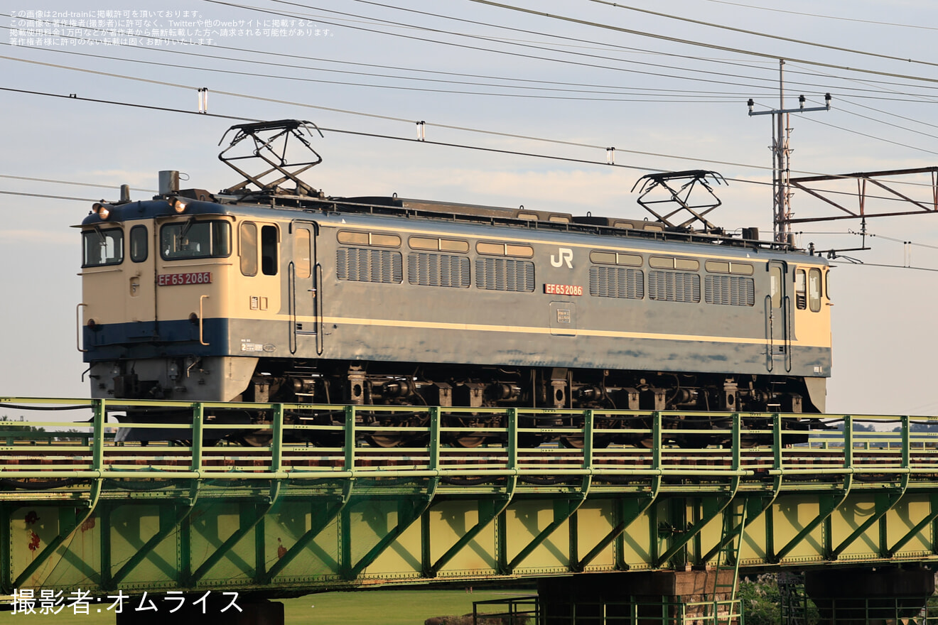 【JR貨】EF65-2086を使用した隅田川機関区ハンドル訓練の拡大写真