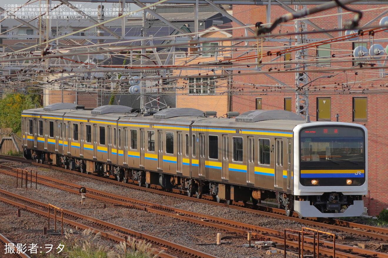 【JR東】209系マリC415編成大宮総合車両ベース出場回送の拡大写真