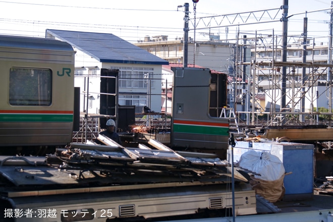 【JR東】719系5000番台Y12編成のクモハ719-5012の解体が進む（2枚目）