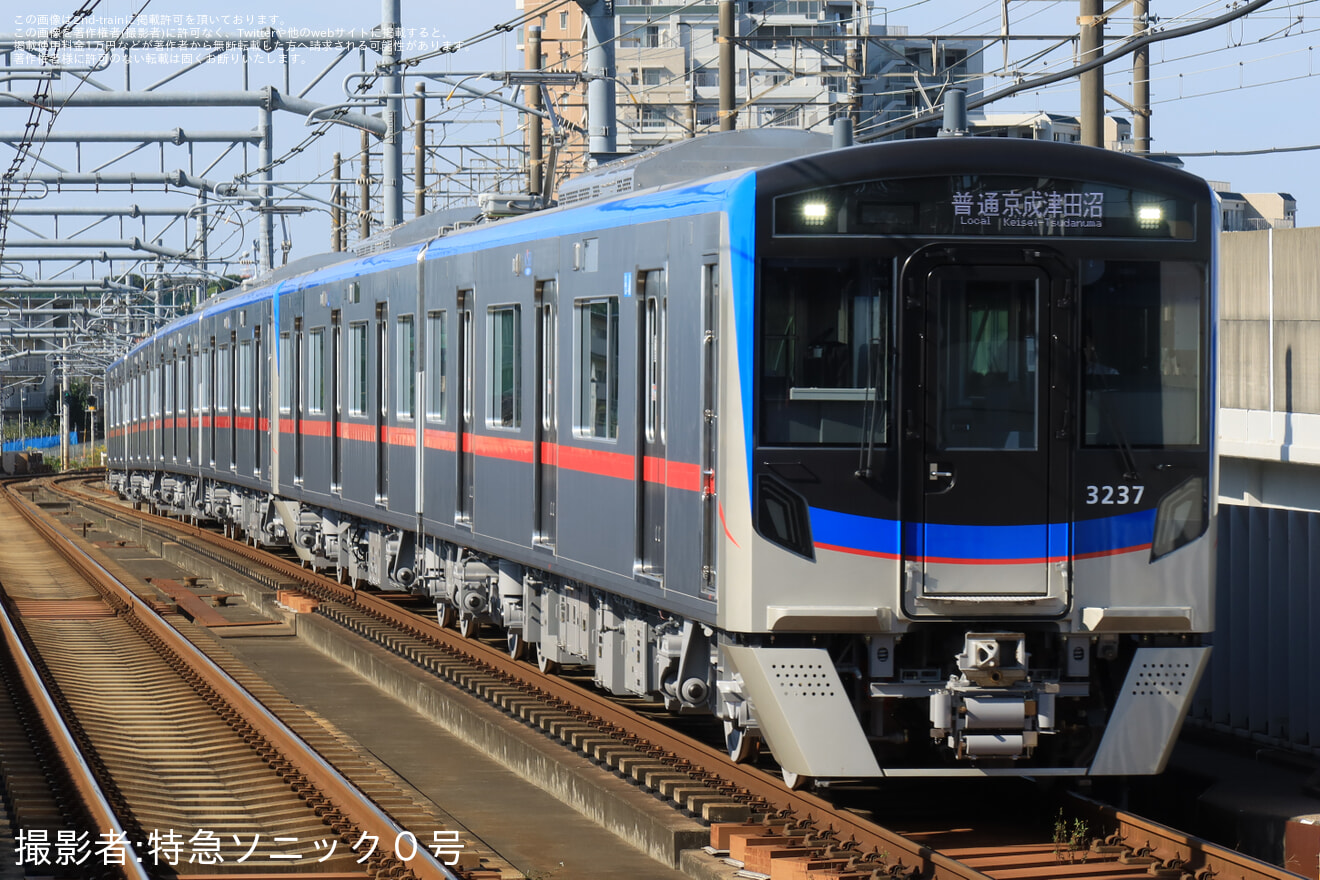 【京成】3200形3237-3238+3236Fが松戸線で営業運転を開始の拡大写真