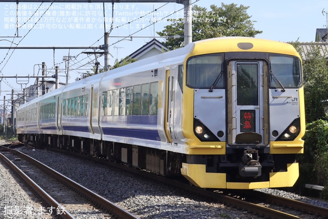 【JR東】E257系NB-15編成を使用した臨時特急「蔵の街川越茂原号」が運転 - 西大宮駅にて撮影